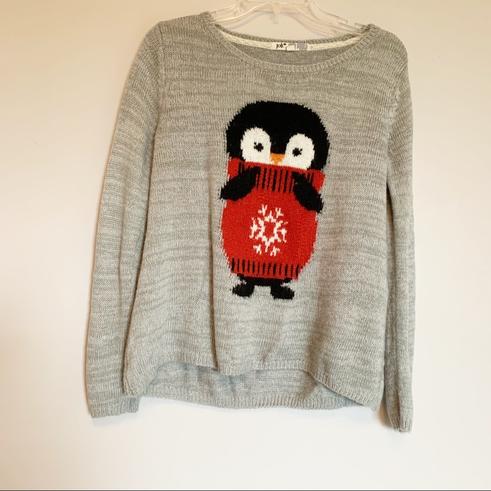 Jolie Penguin Cozy Winter Sweater Juniors Small